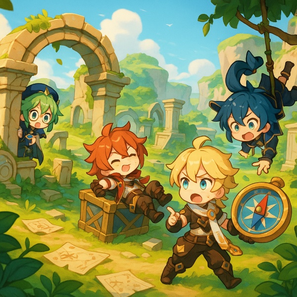 Обложка Где найти персонажей после ивента «Исследование руин: Верный путь» в Genshin Impact - все локации по актам