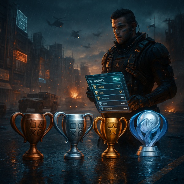 Обложка Call of Duty: Black Ops 7 - полный список трофеев и как их получить: бронза, серебро, золото и платина на PS4