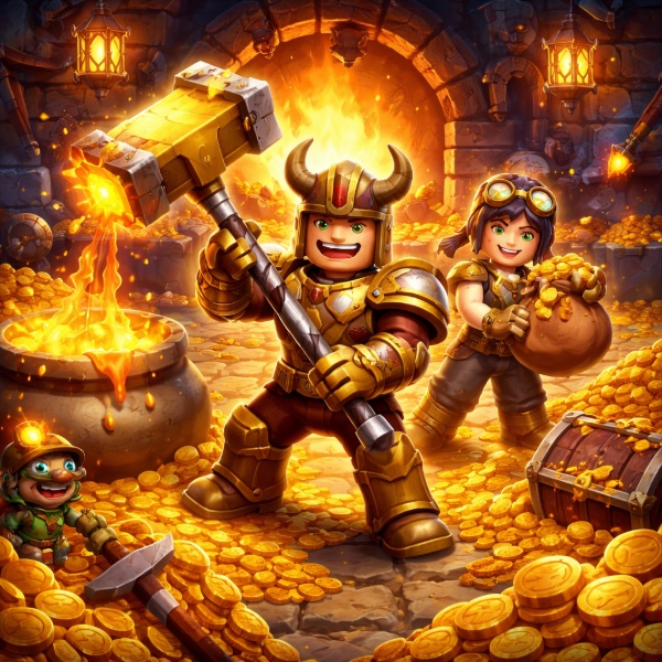 Обложка Roblox The Forge: как быстро фармить золото - лучший способ и рабочие стратегии