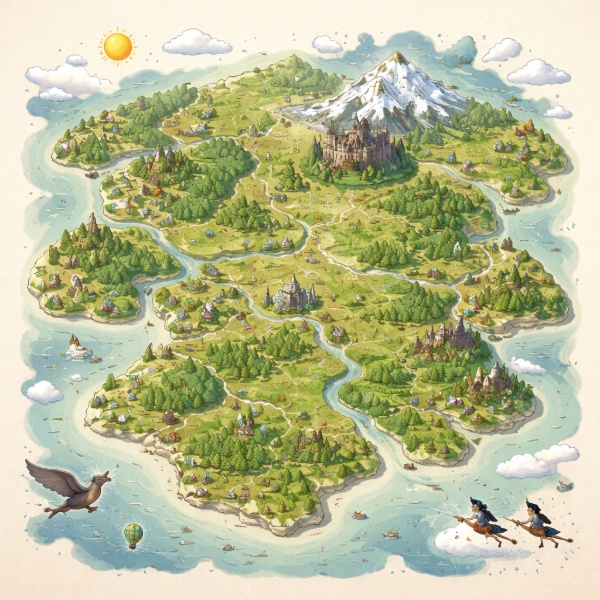 Обложка Полноразмерная карта Hogwarts Legacy: все 16 регионов, точные размеры и время перелёта