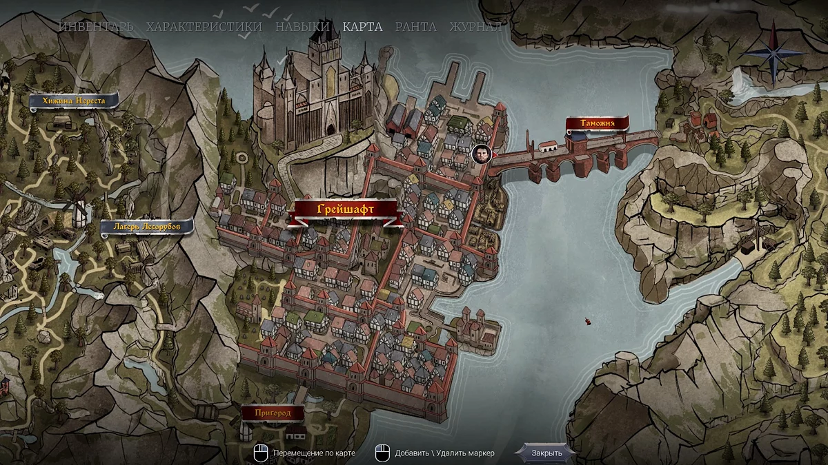 Мост в городском порту, ведущий к таможне