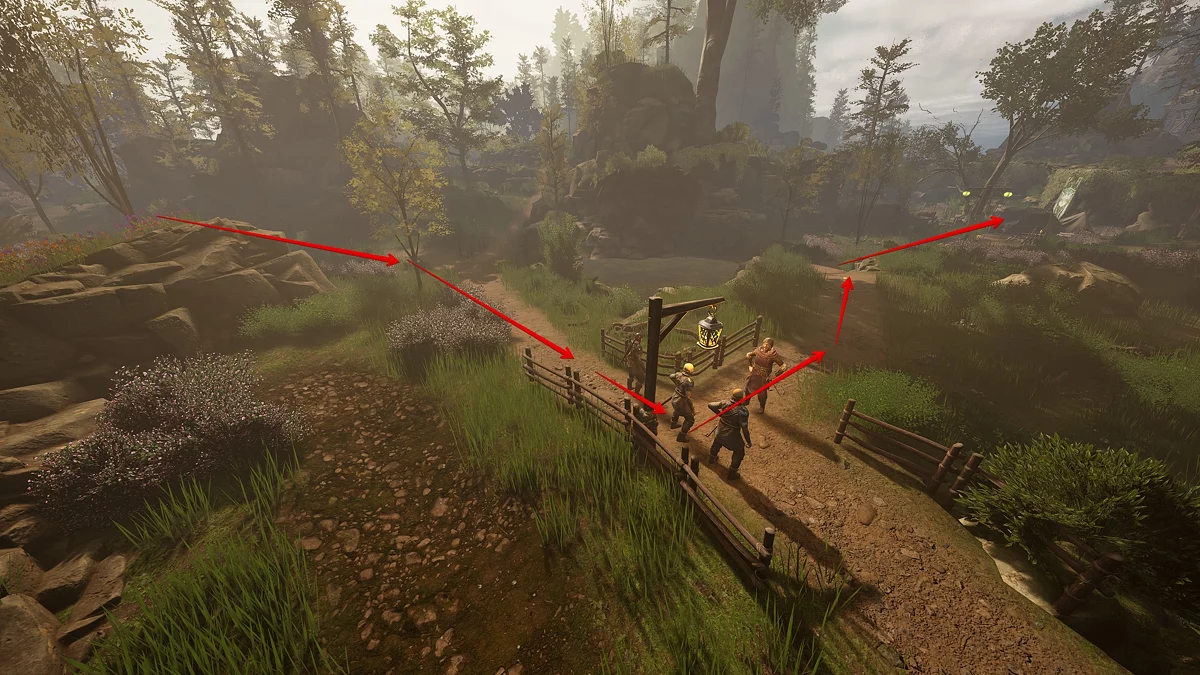 Палаточный городок на пути к форту