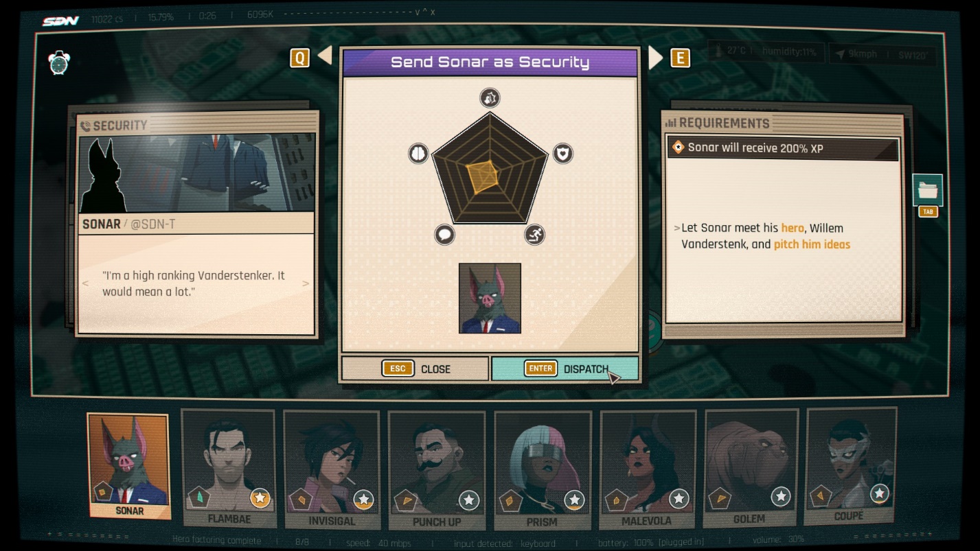 Сонар использует красноречие на миссии