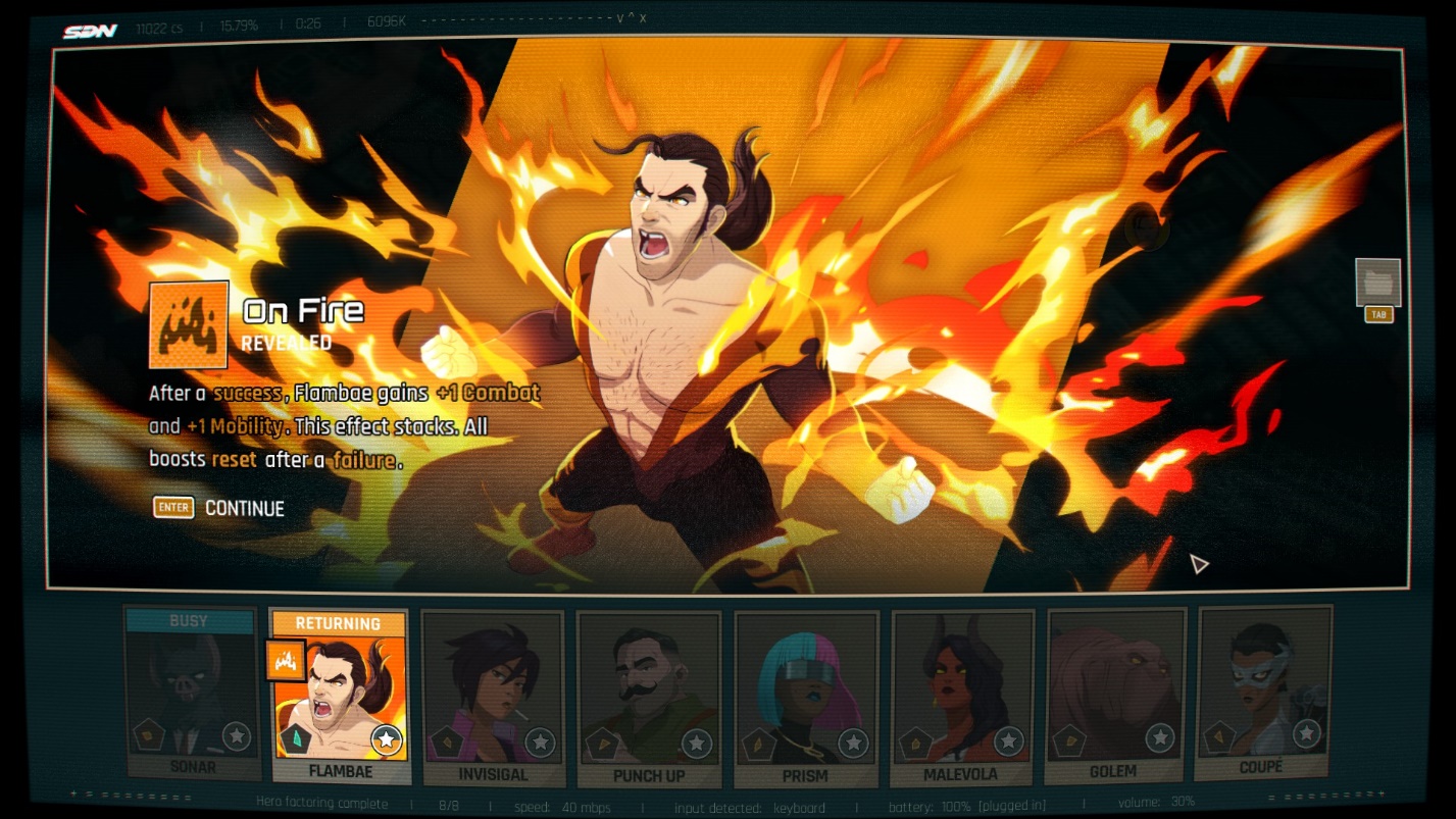 Активация способности Фламбе