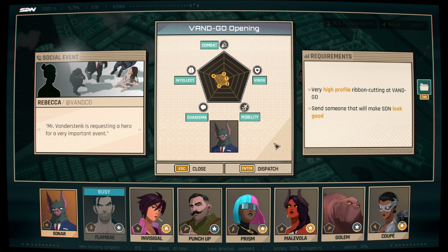 Герой Сонар выполняет миссию