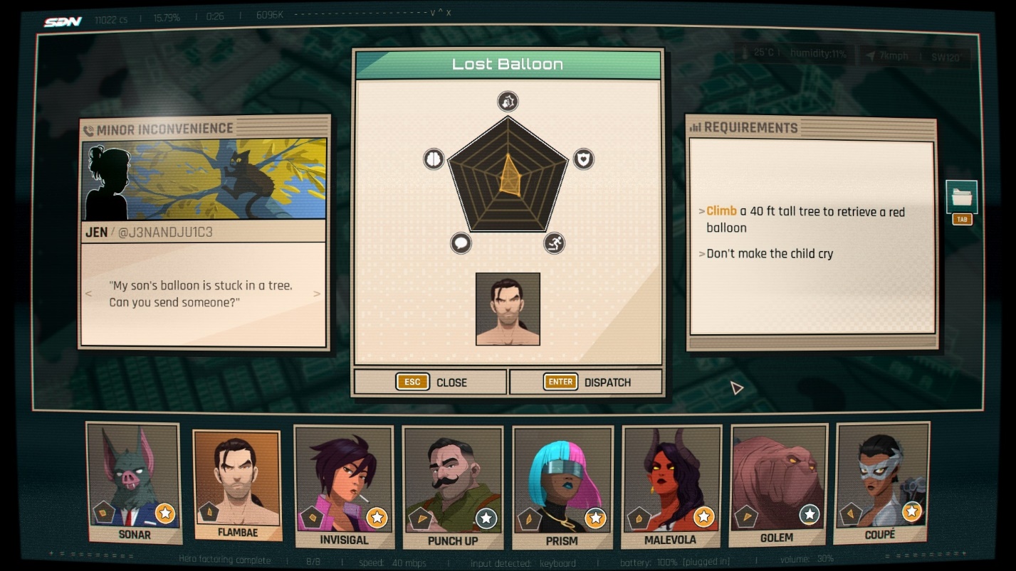 Герой Фламбе на задании