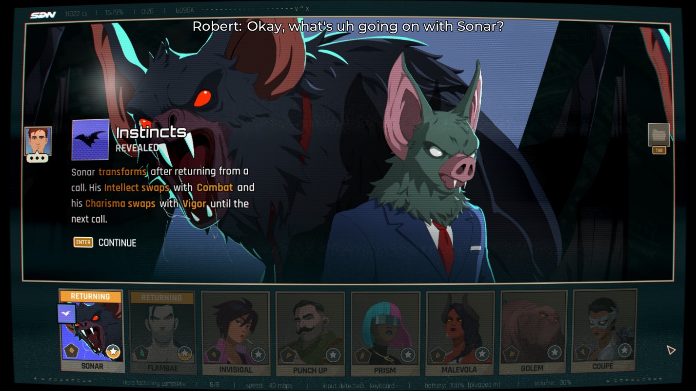 Активация способности Сонара