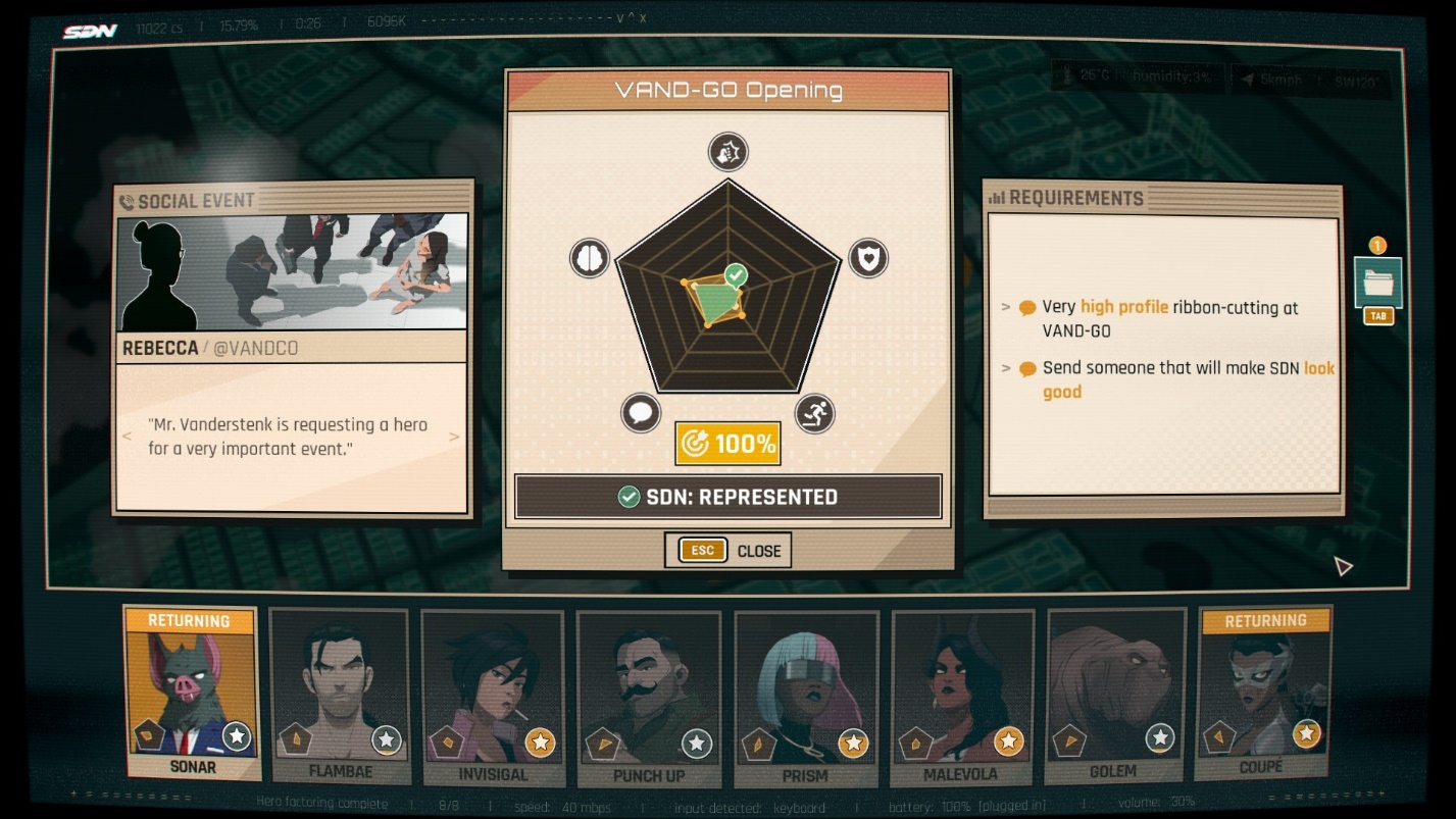 Идеальное выполнение задания героем