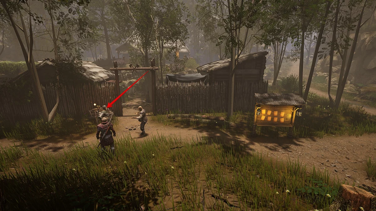 Бригадир Аким дает задание о поиске поставщика самогона в лагере лесорубов