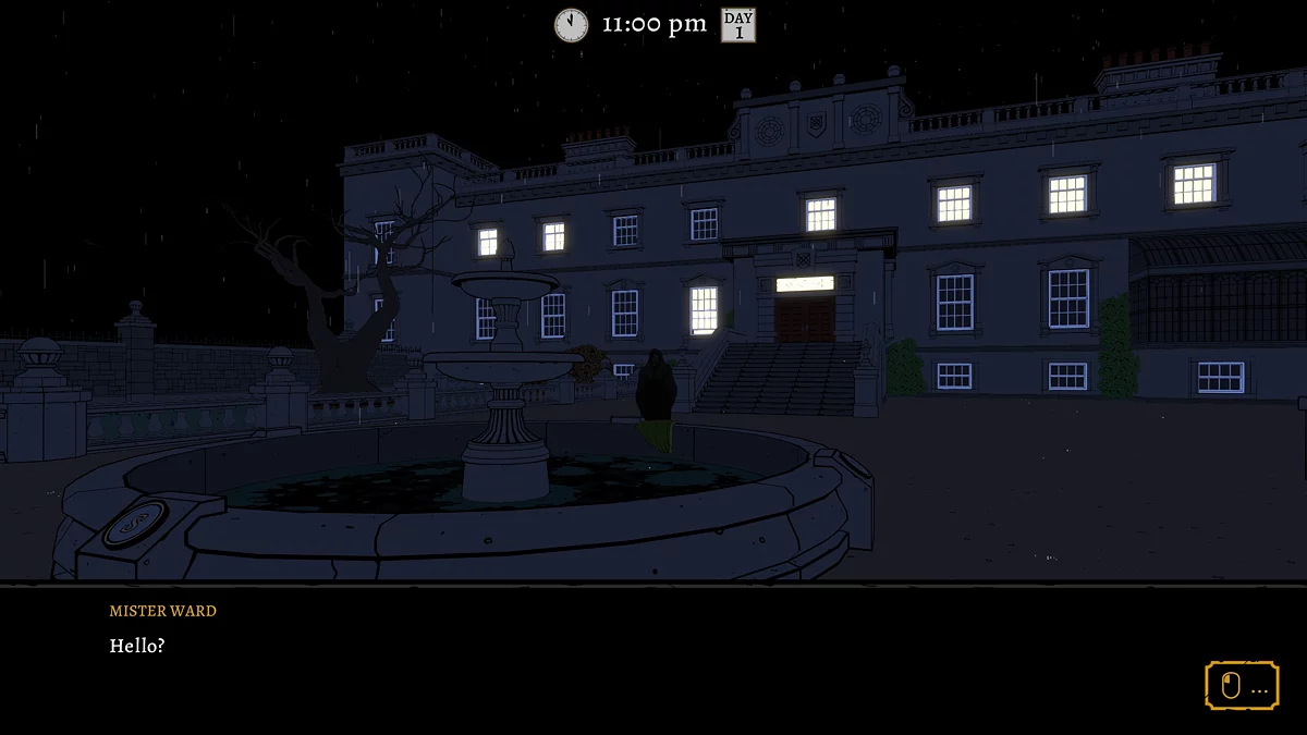 Детектив Деклан Уорд прибывает к особняку в The Seance of Blake Manor