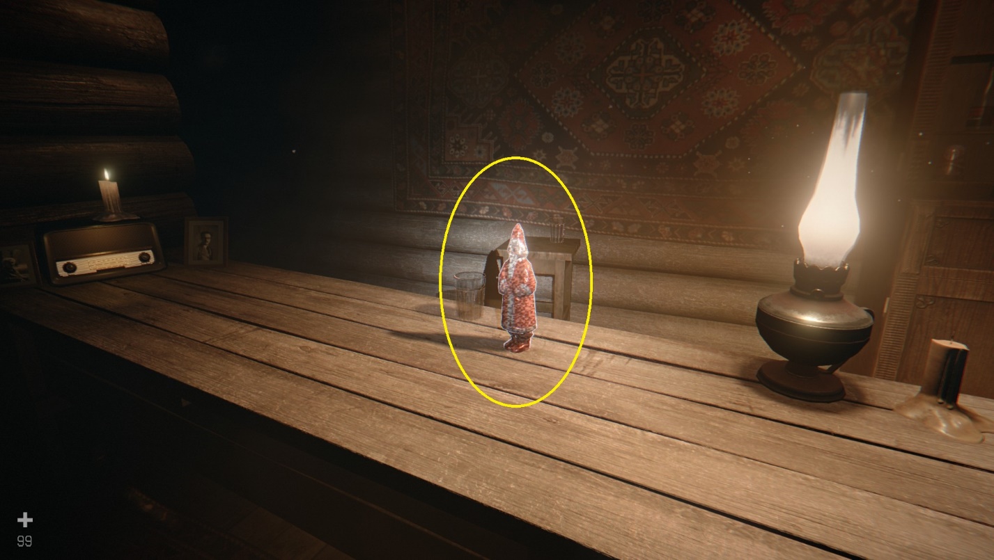 Шоколадный Дед Мороз на барной стойке