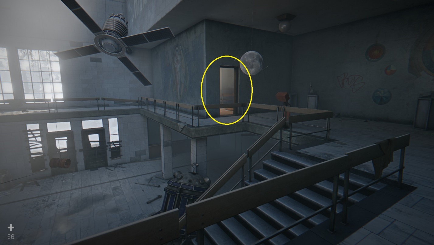 Видеопроектор в музее космонавтики на втором этаже