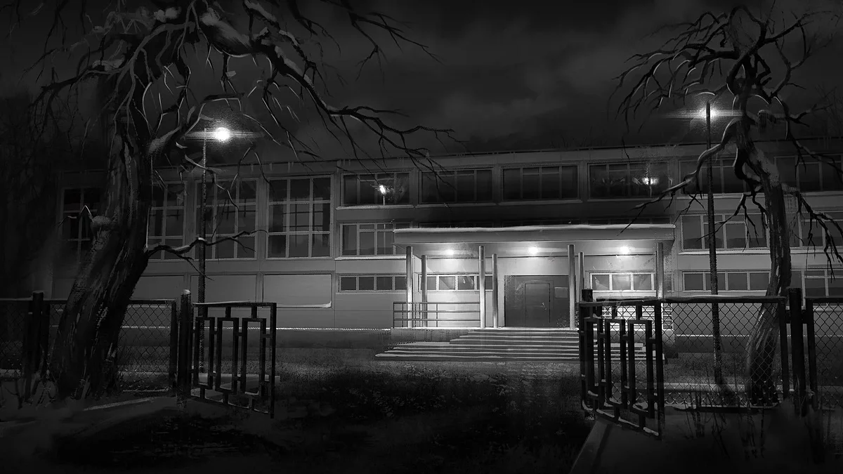 Концовка Следы на снегу с бойней среди зверей