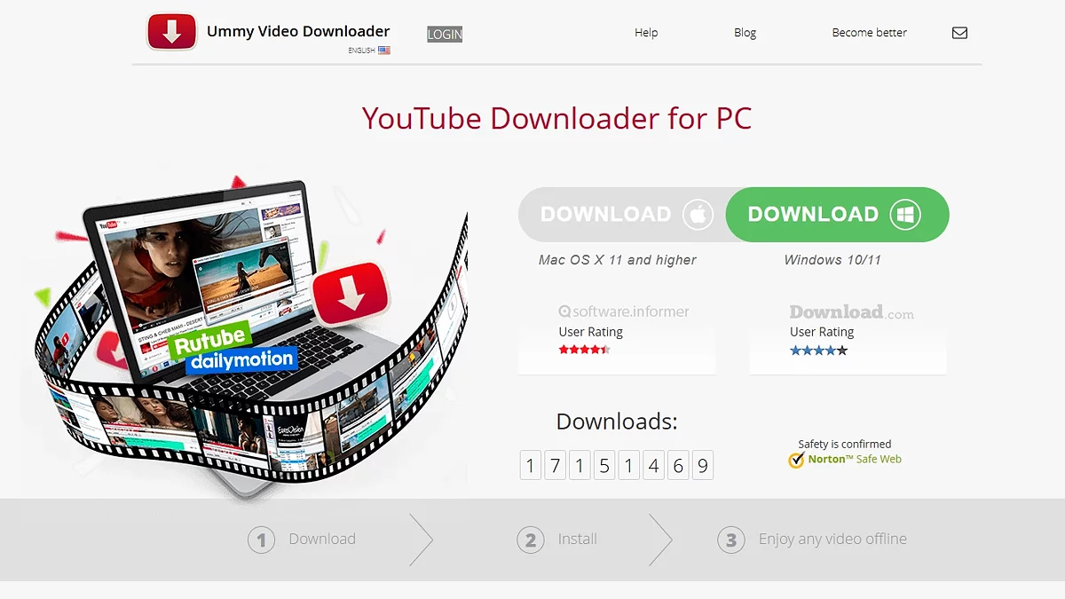 Интерфейс десктопного приложения Ummy Video Downloader