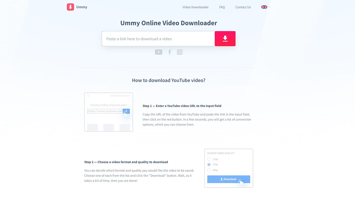 Интерфейс универсального загрузчика Ummy.net