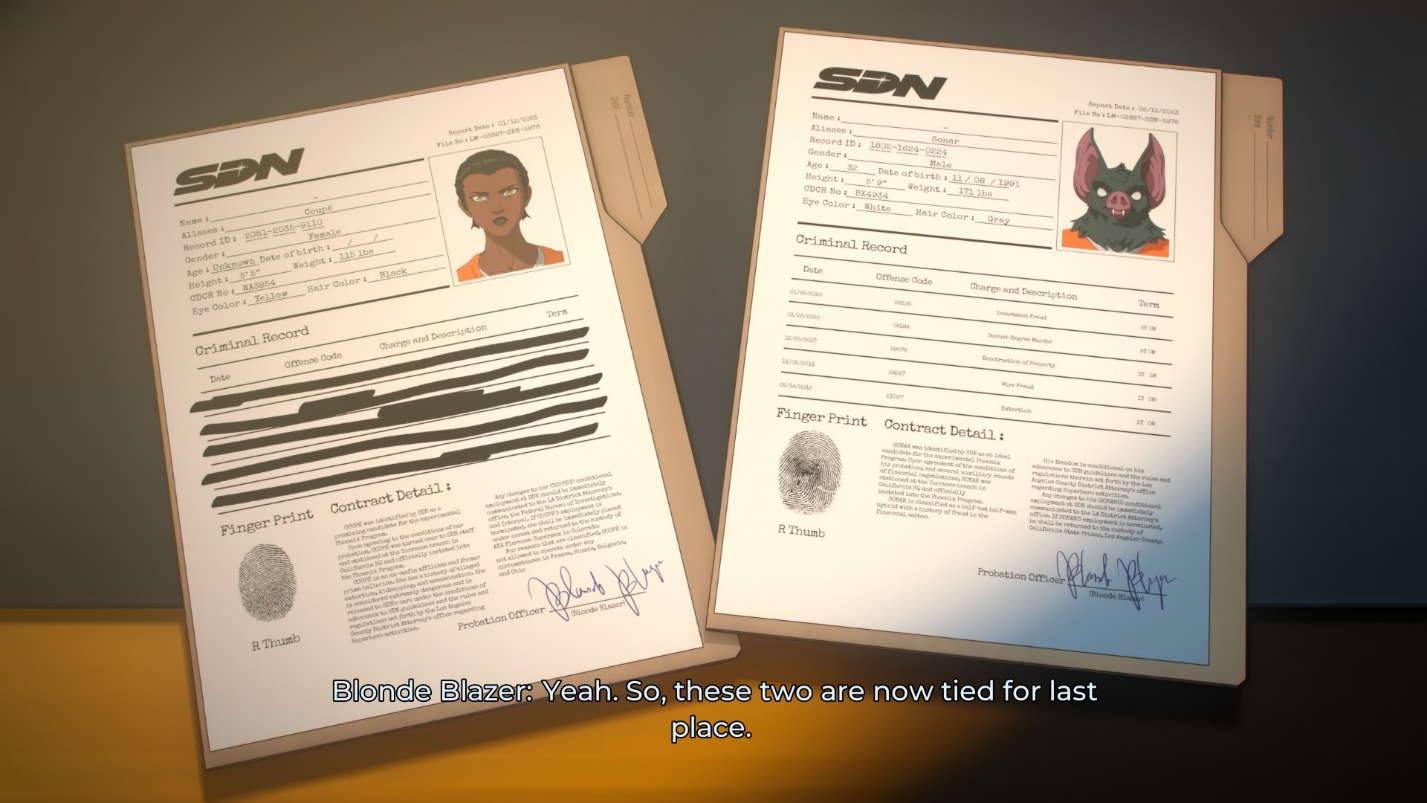 Выбор героя для исключения из команды в третьем эпизоде Dispatch