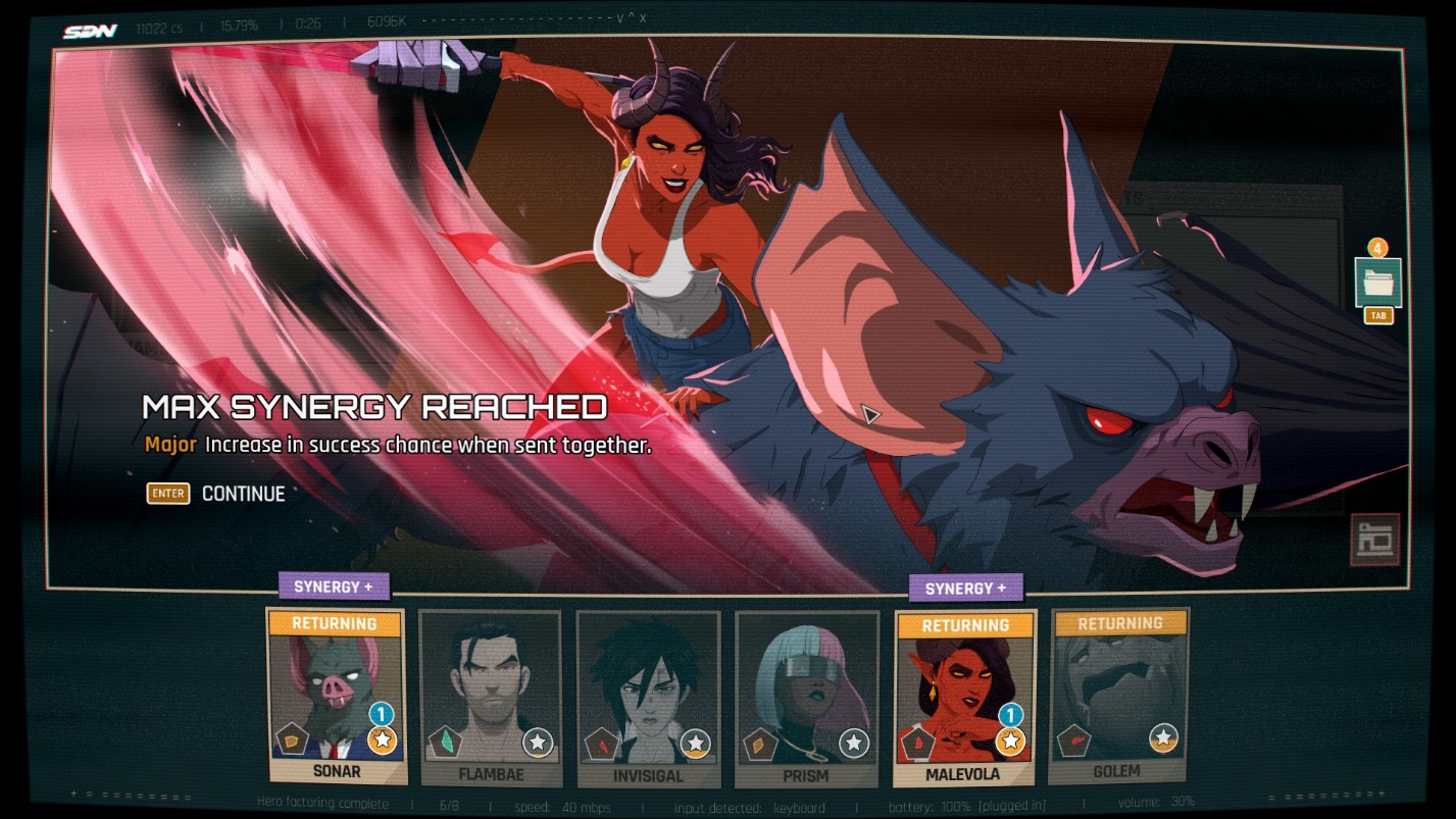 Показатель максимальной сплочённости пары героев в Dispatch