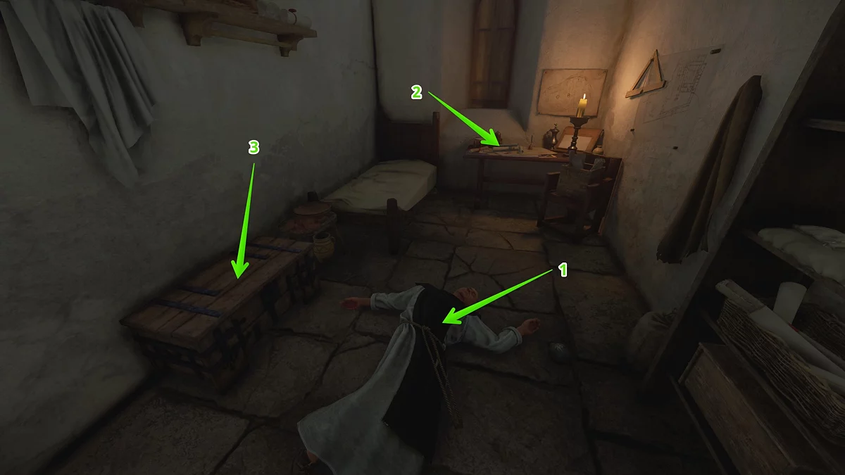 Заметки Петра Парлержа в сундуке кельи брата Арношта в Kingdom Come Deliverance 2