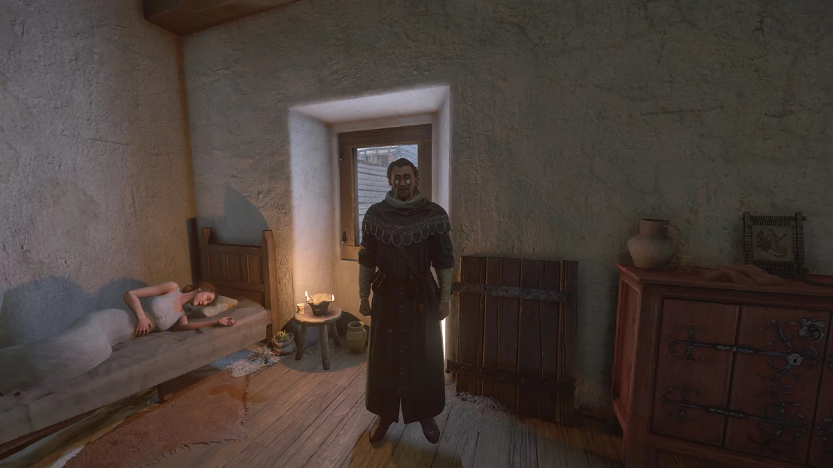 Альбикус и Генри перед поездкой в Седлецкий монастырь в Kingdom Come Deliverance 2