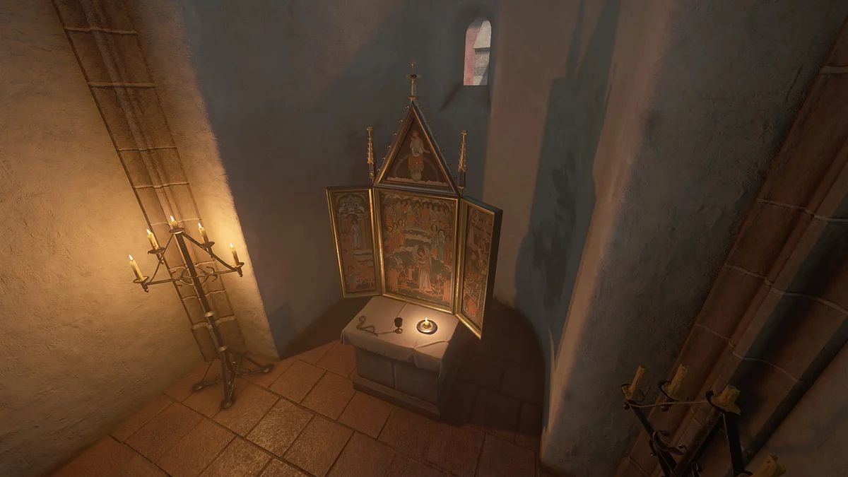 Триптих архангела Михаила в часовне аббата со скрытым скорбным листом Вацлава