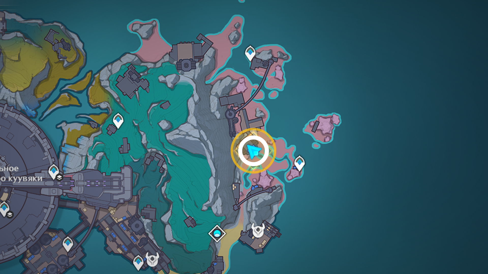 Местоположение медузы в барьере на острове Паха в Нод-Крае