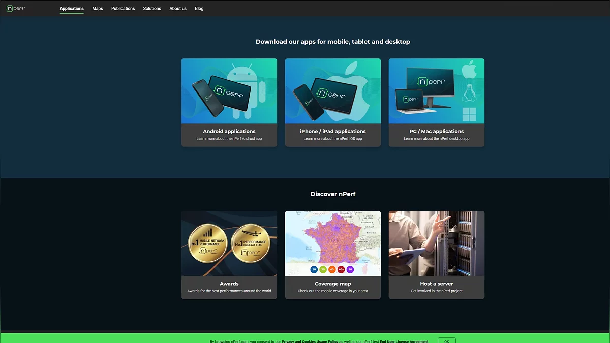 Приложение nPerf для тестирования мобильной сети и Wi-Fi