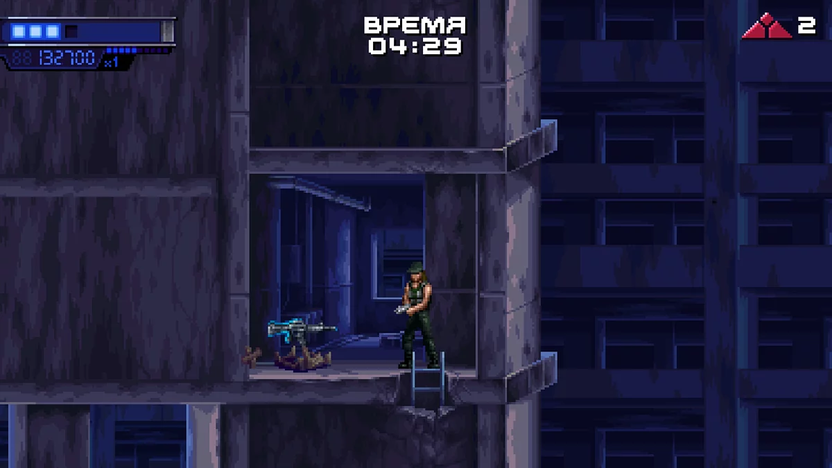 Скрытая лестница и деревянный ящик со второй винтовкой в Кибердайн