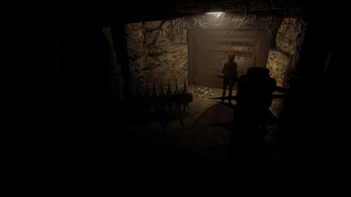 Огромная ржавая дверь в конце склепа