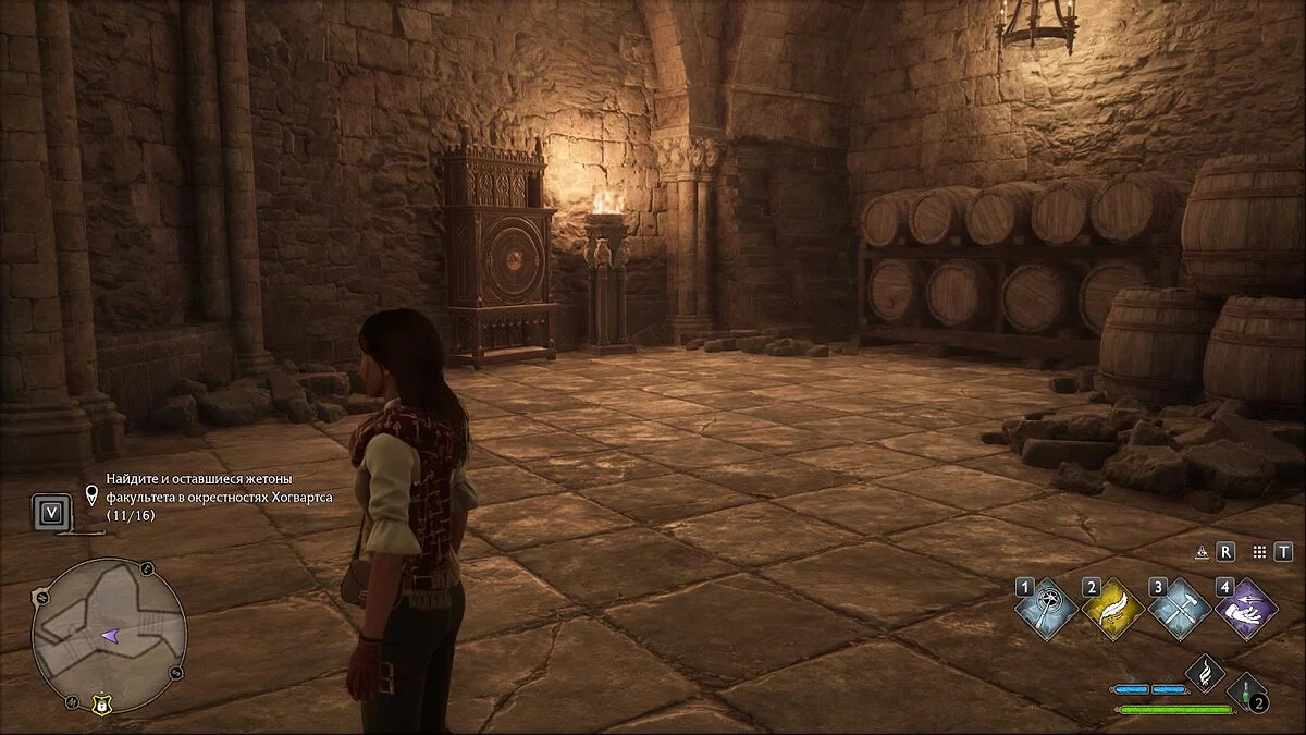 Вход в подвал с бочками к секретной картотеке