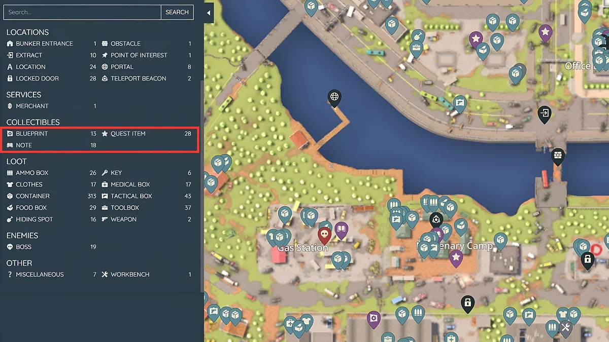 Значки ценных находок — чертежи, записки и квестовые предметы