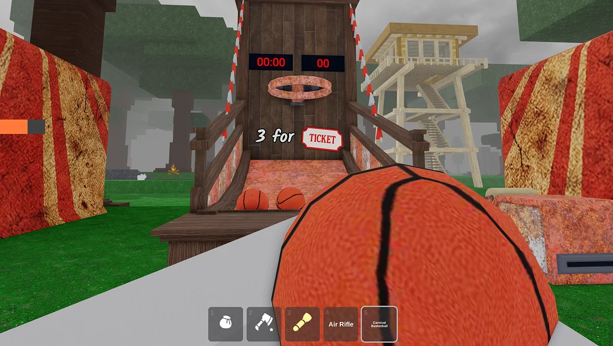 Мини-игра с баскетбольными бросками в кольцо