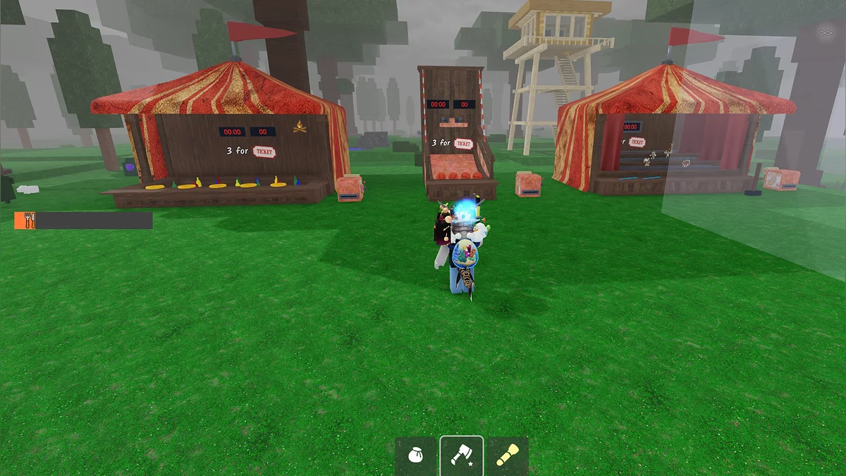 Местоположение карнавала на карте в 99 Nights in the Forest