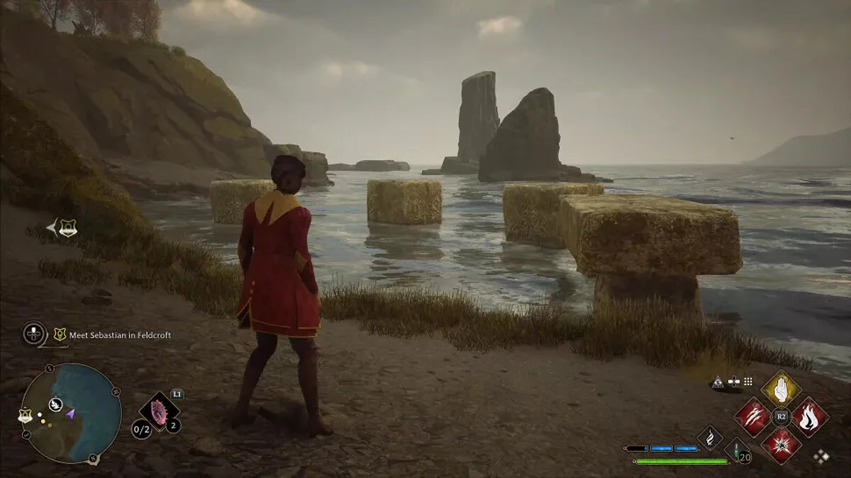 Серия каменных платформ для прыжков