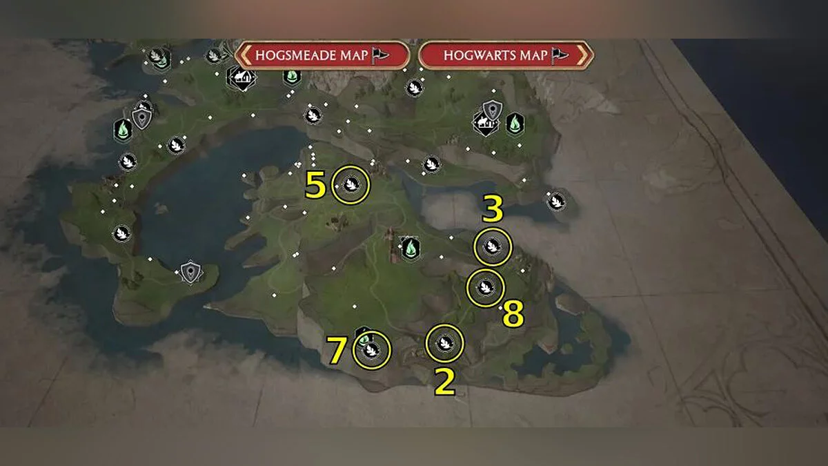 Карта испытаний Мерлина на Клагмарском берегу