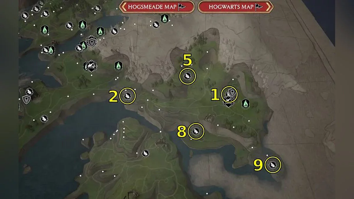 Карта испытаний Мерлина в регионе Крагкрофтшир