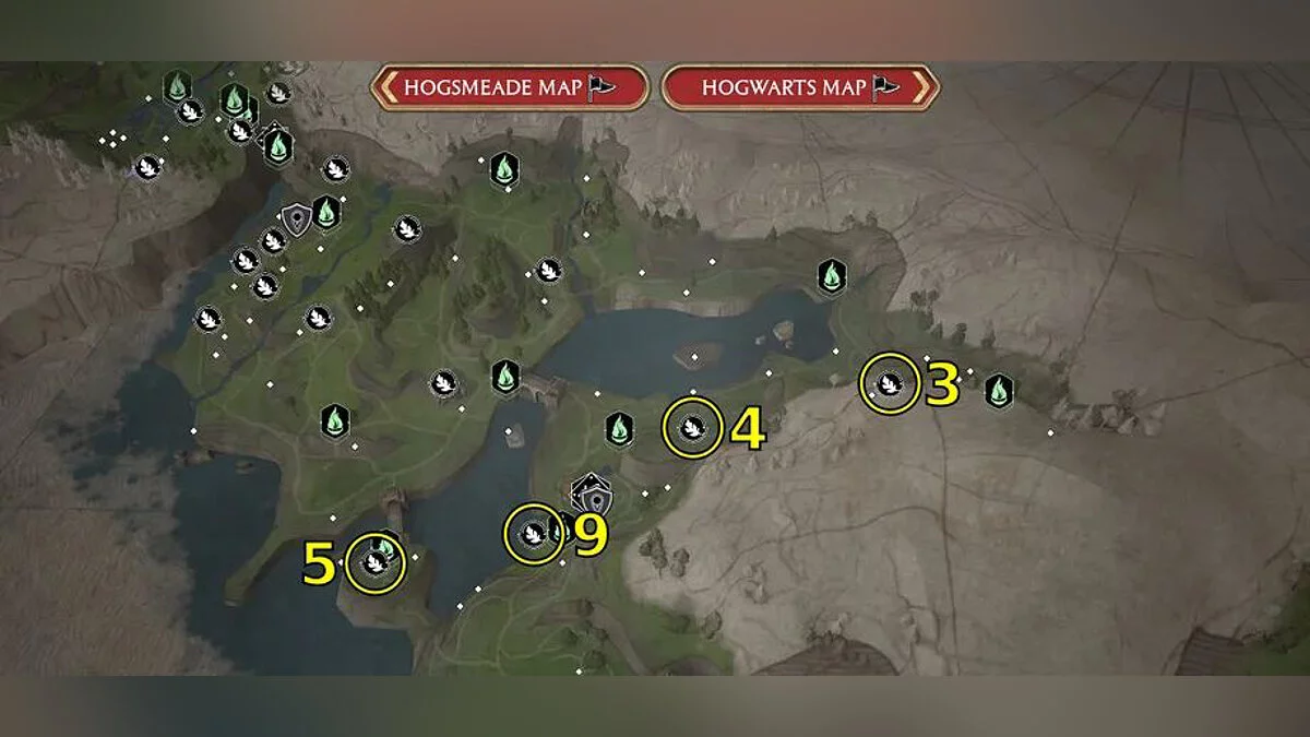 Карта испытаний Мерлина у озера Марунвием