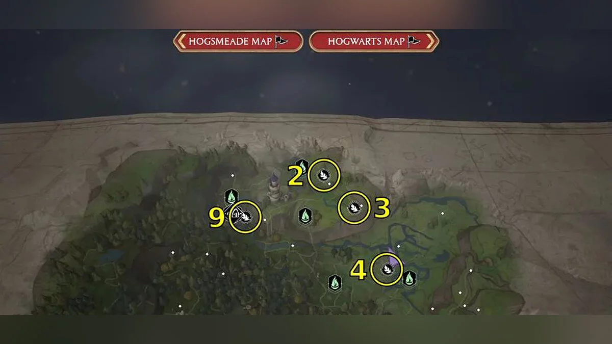 Карта испытаний Мерлина в регионе Болото Северного Форда