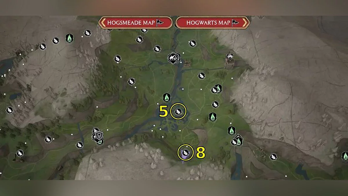 Карта испытаний Мерлина в Болоте Южного моря