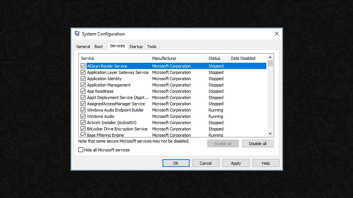 Конфигурация системы Windows - управление службами и автозагрузкой