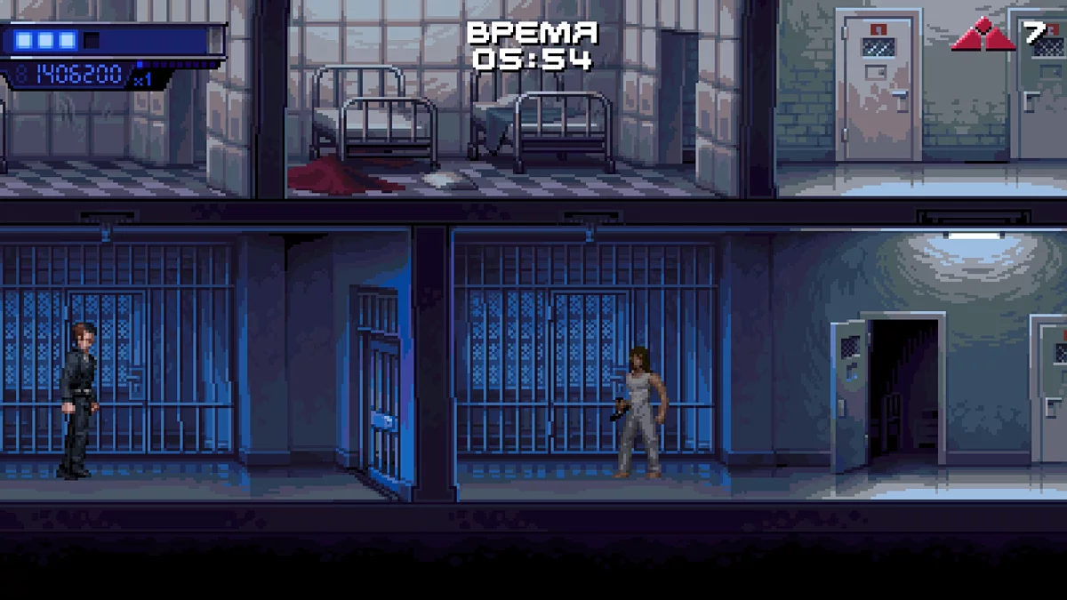 Череп терминатора на лестнице