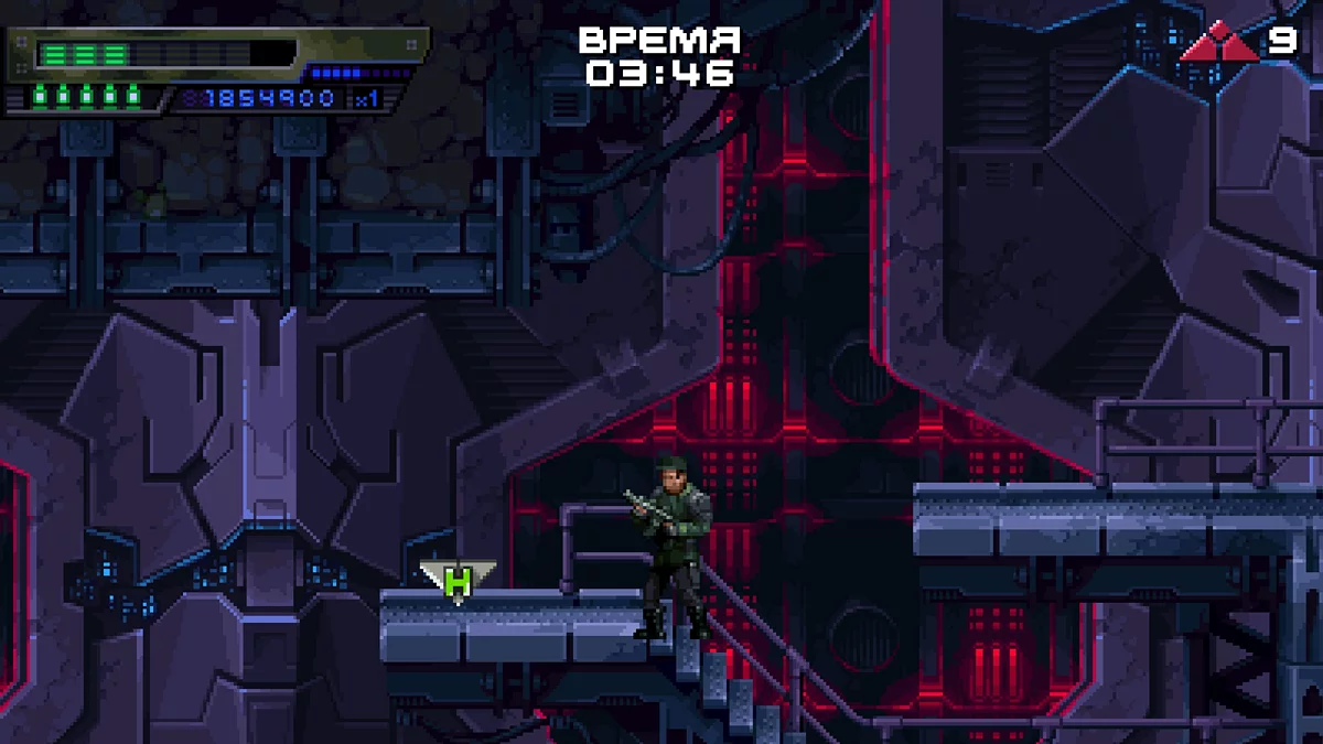 Верхняя турель на лестнице