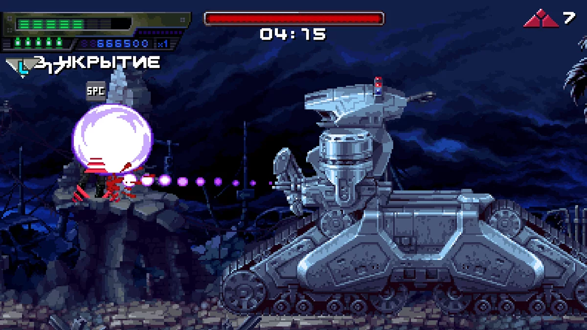 Босс танк на арене с верхним укрытием