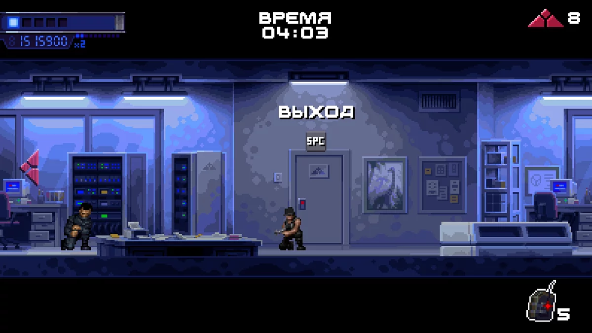 Щитовик и гранатометчик на третьем этаже