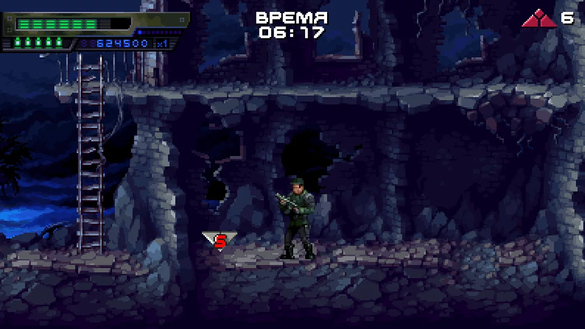 Стрельба присев по ползучим роботам