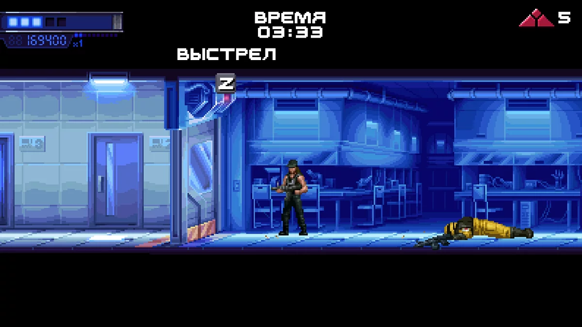 Вестибюль лаборатории с турелями и аптечкой