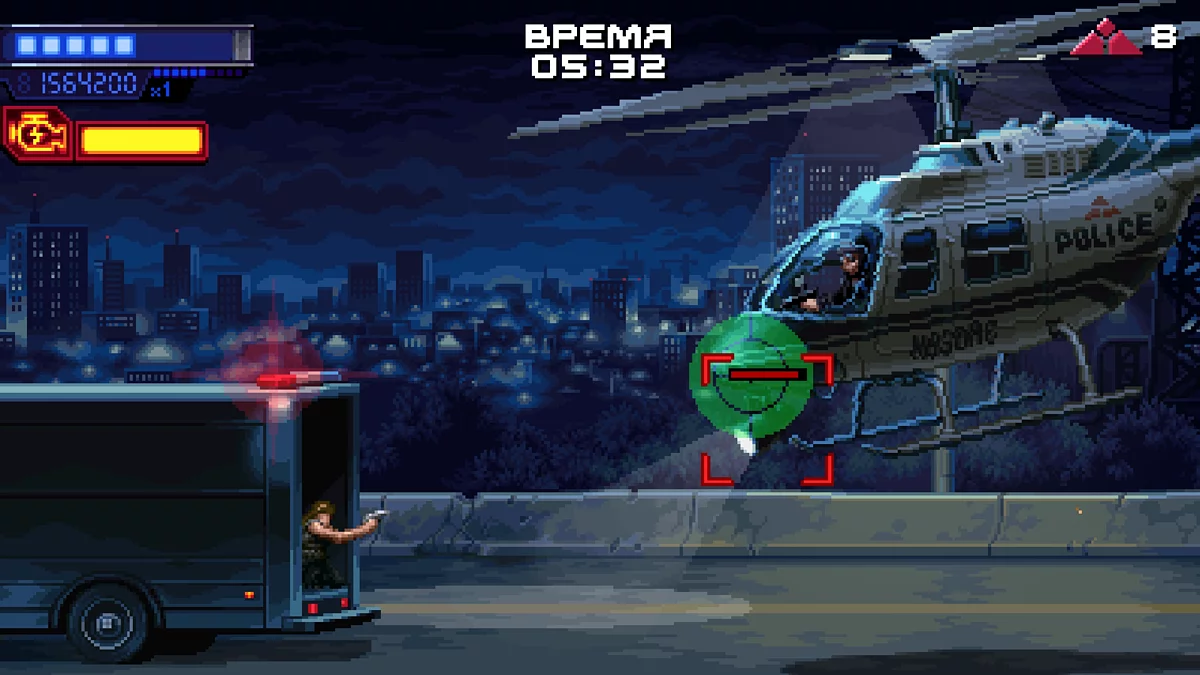 Погоня на шоссе с вертолетом