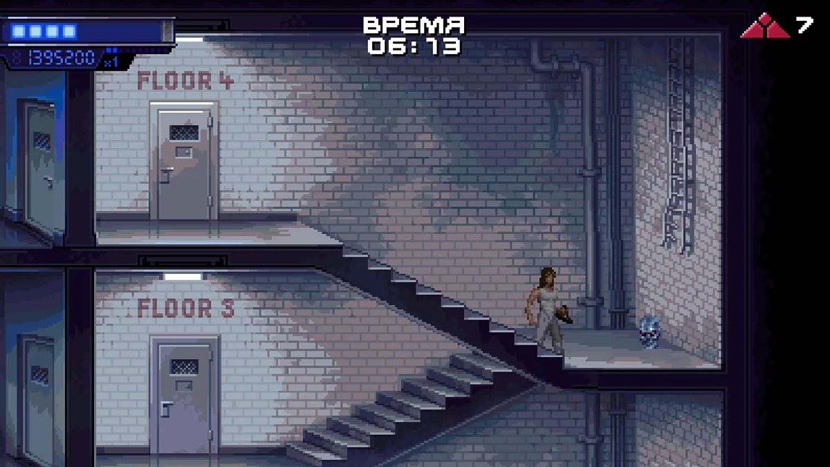 Погоня от Т-1000 по коридору