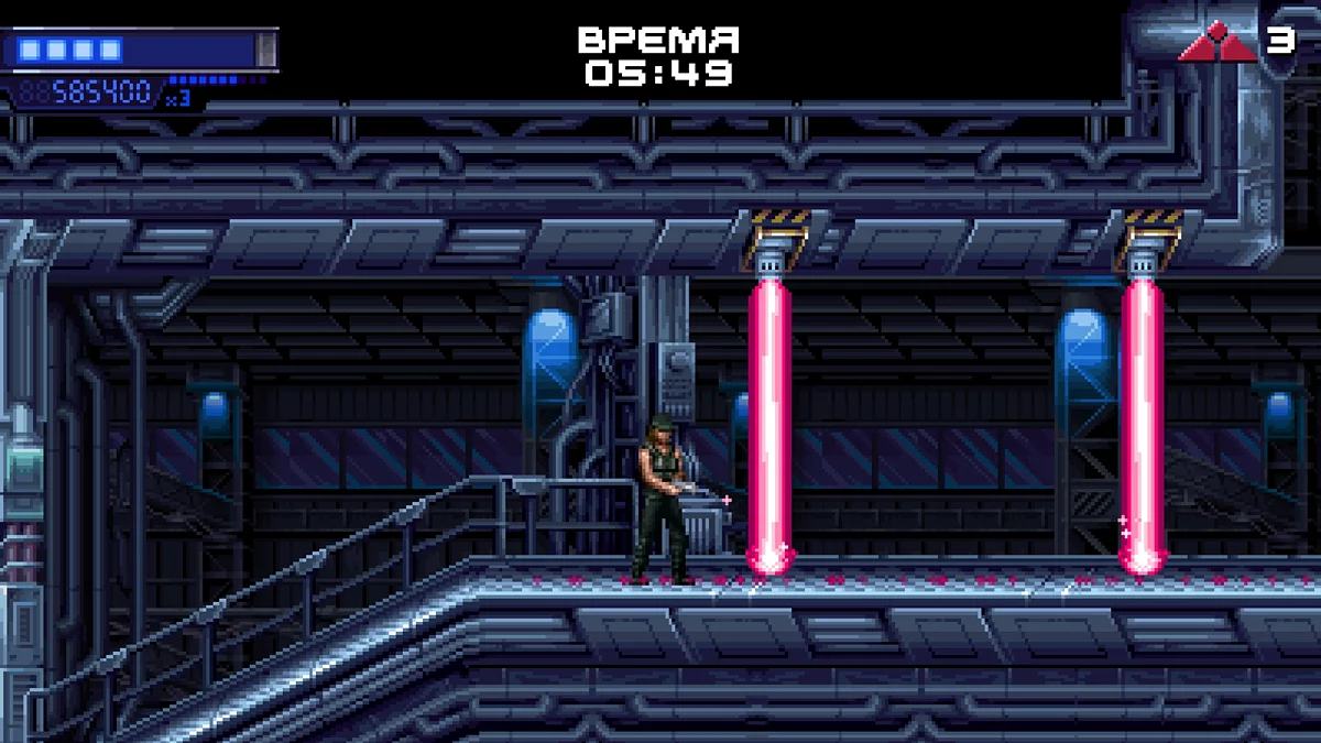 Начало уровня на заводе Кибердайн