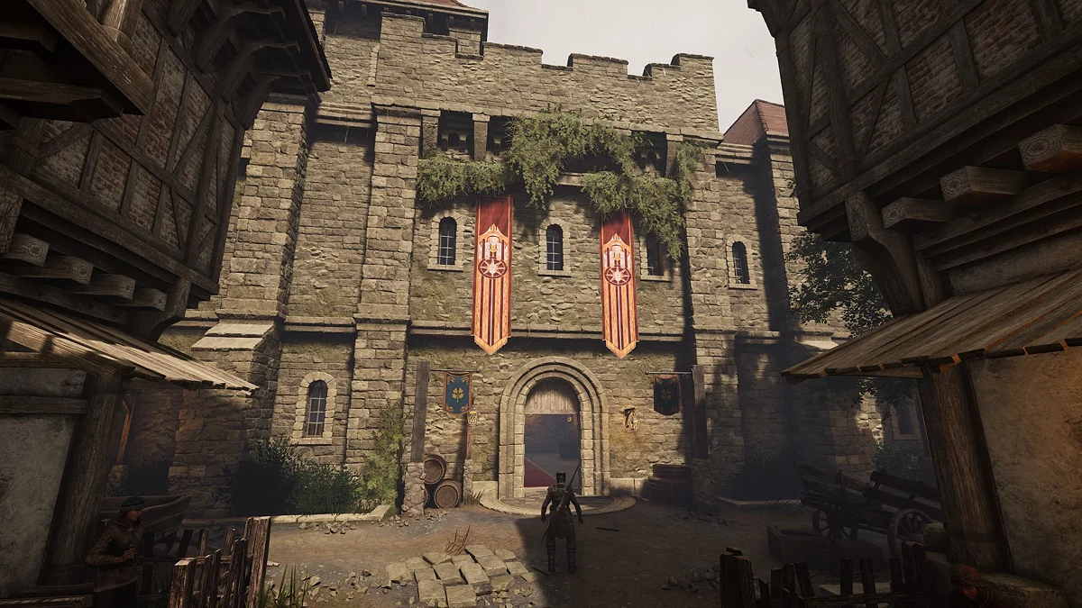 Галат - противник на втором этаже городской стражи с топором Клыки Бездны