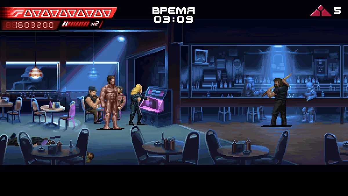 Интерьер байкерского бара с проигрывателем